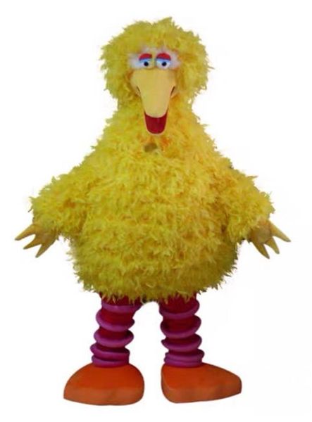 Sesame Street Big Big Yellow Bird Mascot Disfraz de dibujos animados para adultos Tamaño de dibujos elegantes 3066155