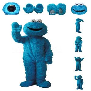 Sesame Street Cookie Monster Mascot Costume Elmo mascota costumeFancy Party Dress Suit 3059