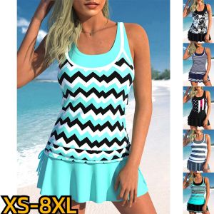 Set 2023 Badmode Tankiny Tweedelig Strandpak Dames Strandbadmode Modeprint Tankini Zomer Sexy Badmode Mode Tankini