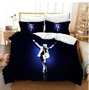 Set 3D Print Michael Jackson Ligdre Set garçons filles jumelles coune de couette queen size couvercles d'oreiller lit pour enfants