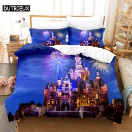 Stel 3 % Fireworks beddengoed sets Home Bedebladen Super King Cover Covercase Coverter Textiles Bedding Set Sheer Curtains