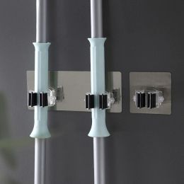 Set adhesivo ganchos multipropósito organizador montado en la pared soporte para tope de estanterías colgador de escobas gancho baño accesorios fuertes