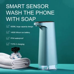 Réglez les distributeurs de savon en mousse automatique salle de bain Smart Washing Machine de capteur de désinfectant pour les mains avec USB Charge de haute qualité matériau ABS de haute qualité