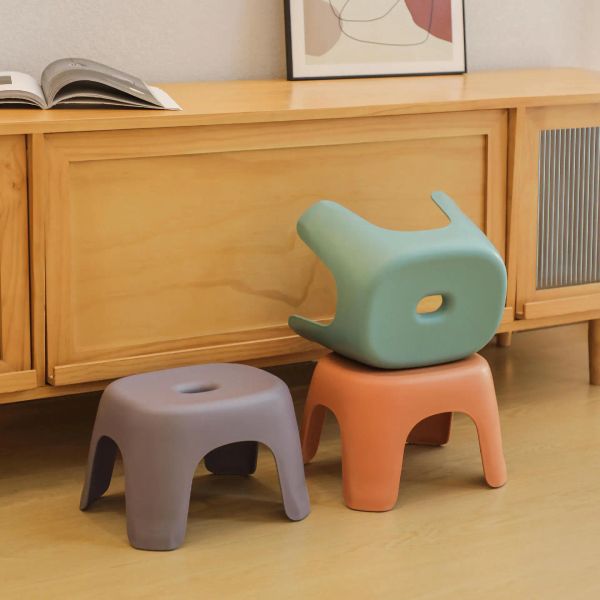 Régler les chaises de salle de bain tabouret en plastique ménage épaissis de table basse empilable petit banc pour tabouret de chaussures tabouret de canapé