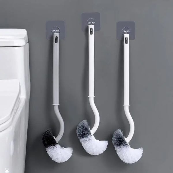 Régler la salle de bain murmoux STYPE Courbe de toilette Brosse pliée tête à coin écorage brosse brosse à cheveux doux articles ménage