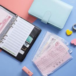 Ensemble classeur cahier avec poches zippées feuilles budgétaires Faux cuir A6 compte à main factures organisateur fournitures de bureau