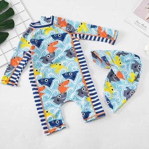 Ensemble enfants vêtements de natation pour enfants 2020 nouvelle plage bébé une pièce enfant en bas âge maillots de bain garçon maillot de bain enfant à manches longues maillot de bain