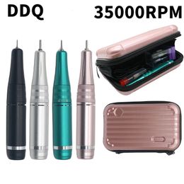 Establezca DDQ Drill 35000rpm Kit profesional de archivos de uñas eléctricos para uñas de gel acrílico Manicura Pedicura Uso del hogar 231123