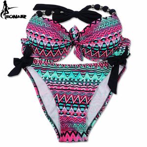 Ensemble EONAR femmes Bikini offre taille combinée maillot de bain Push Up Bikini ensembles maillots de bain brésiliens grande taille maillots de bain femme XXL