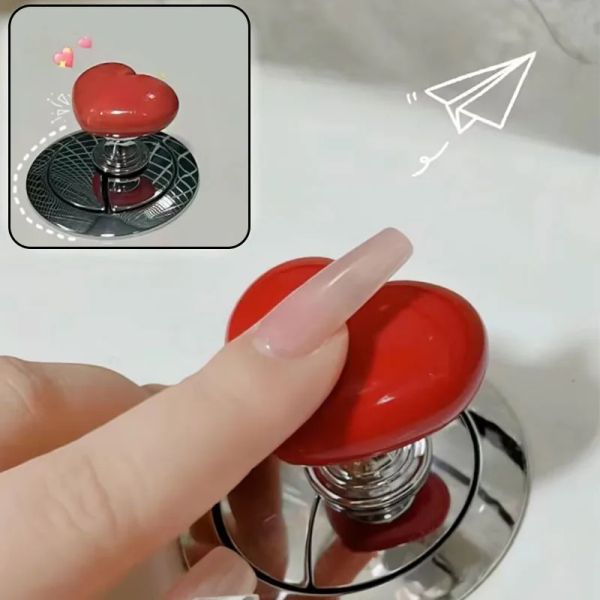 Régler la forme de toilette Coucheur Love Toilette Appuyez sur Bouton Butter de salle de bain Boutons de réservoir d'eau Appuyez sur l'interrupteur de salle de bain Décor Nail Protecteur