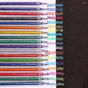 Ensemble stylo d'écriture couleur utile séchage rapide dessin même sortie d'encre école bureau Bling paillettes couleur Nite Writer