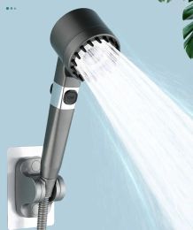 Réglez la tête de douche carrée haute pression Spray réglable 3mode avec massage Filtre de brosse plumeuse robinet de salle de bain accessoires