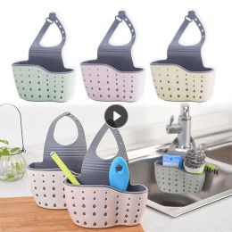 Régler le support d'évier de cuisine suspendue panier de vidange réglable étagère éponge étagère de la salle de bain porte-robinet porte-greffe accessoires de cuisine