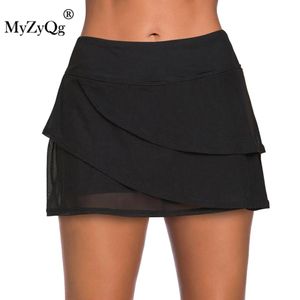 Set groot formaat vrouwen sexy zwembroek strand shorts conservatieve half rok badmode zwempak strandkleding hoge taille bodems