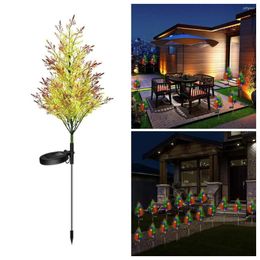 Ensemble lampe à LED excellent paysage de résine pelouse de style plante hautement simulée pour la maison