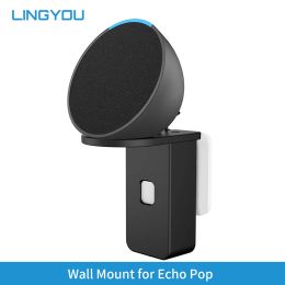 Set Lingyou Wall Mount Hanger Porters pour Echo Pop Alexa Echo Dot 5th 4th Gen Accessoires de sauvegarde dans la salle de bain de la cuisine de la chambre à coucher