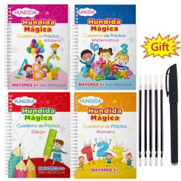 Définir des livres de copie magique pour les enfants Note de calligraphie espagnol Montessori