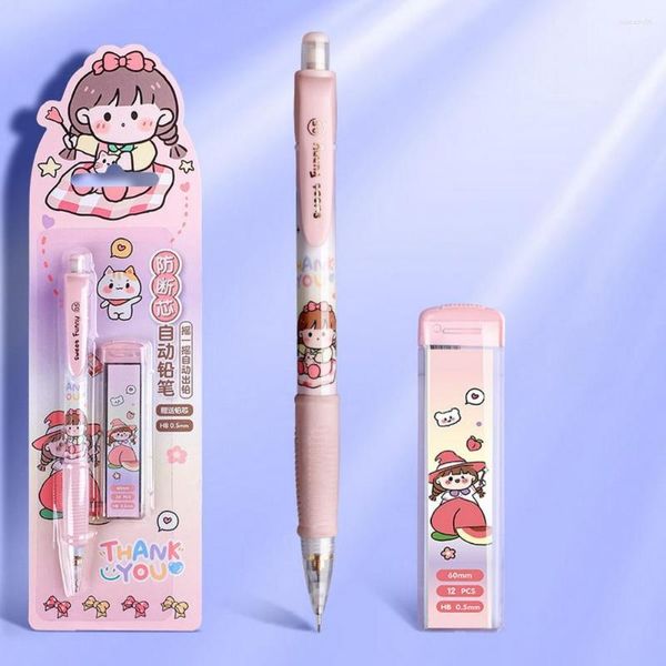 Ensemble crayon mécanique avec gomme 0.5mm pas d'affûtage dessin croquis fournitures scolaires automatiques