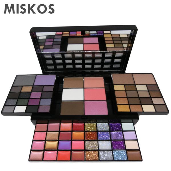 Set Miskos 74 Combinaison 36 Colours Eyeshow Lipstick Glitter Crems CreaChers Rocagers Blushers Contour Makeup Kit