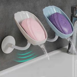 Réglez la boîte de savon de savon de forme de feuille Boîte de savon de vidange ACCESSORIES SALLE ACCESSOIRES DE LAUTRIE DE Toilette Boîte de salle de bain