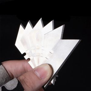 Ensemble de 10 lames trapézoïdales lames de remplacement d'art outils de coupe artisanal les lames polyvalentes fortes et légères pour le papier Lea