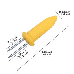 Set van 10 Twin Prong Spiesjes Barbecue Fruit Fruit Corn Houder BBQ Fork Tool Camping Picknics Benodigdheden