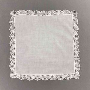 Set mit 12 modischen Brauttaschentüchern, 30,5 x 30,5 cm, weißes Baumwoll-Häkelspitzen-Taschentuch, Damen-Taschentuch, Vintage-Hochzeitstaschentuch