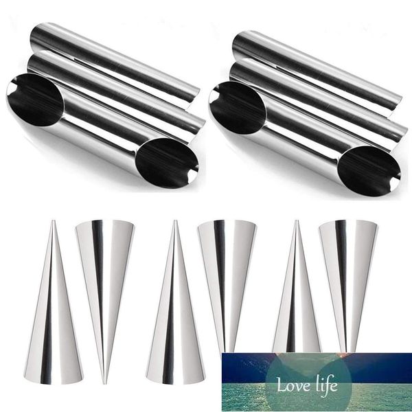 Lot de 12 tubes en forme de cannoli en acier inoxydable Guaren, moules en corne de crème – en forme de cône et en forme de diagonale.