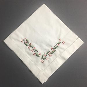 Set van 12 huishoudtextiel servetten linnen dinerservetten met opengewerkte geborduurde bloemen voor bruiloftsdecoratie 18x18 20x2267l