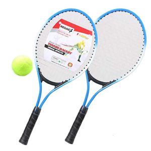 Ensemble de 2 adolescents racket de tennis pour enfants pour les jeunes débutants formation de réseau en nylon Câble de réseau whth gratuit une balle extensible 240411