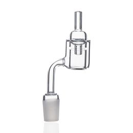 DHL Set Quartz Thermal Banger + Gekleurde Glas Carb Cap 10mm 14mm 18mm Double Tube Quartz Thermal Banger Pukinebeagle Thermal P Banger