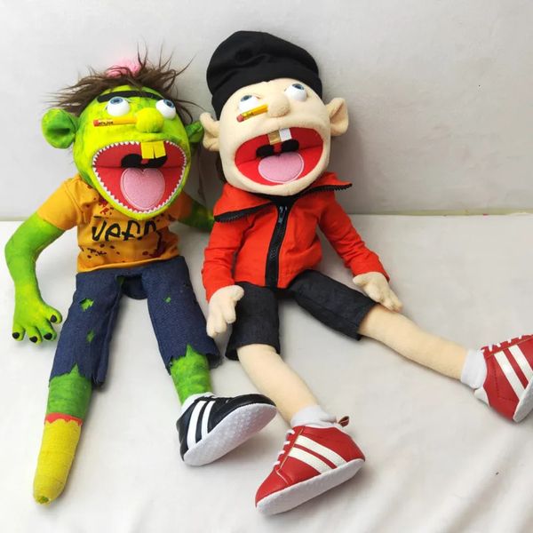 Ensemble de 2 pièces 3 pièces Jeffy main marionnette en peluche poupée jouet en peluche espiègle drôle doigt Muppet chanteur rappeur Coby fête cadeau d'anniversaire 240314