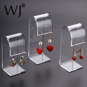 Ensemble de 3pcs en acrylique Boucles d'oreilles Boucles d'oreilles support de support d'organisateur d'organisateur d'étagère de comptoir vitrine bijoux de bijoux oreilles show rack m202a