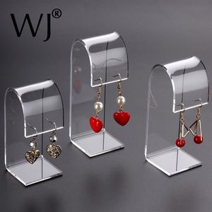 Ensemble de 3pcs en acrylique Boucles d'oreilles Boucles d'oreilles Stand Display Organizer Shelf Countertop Showcase Bijoux Oreille Show Rack M250L