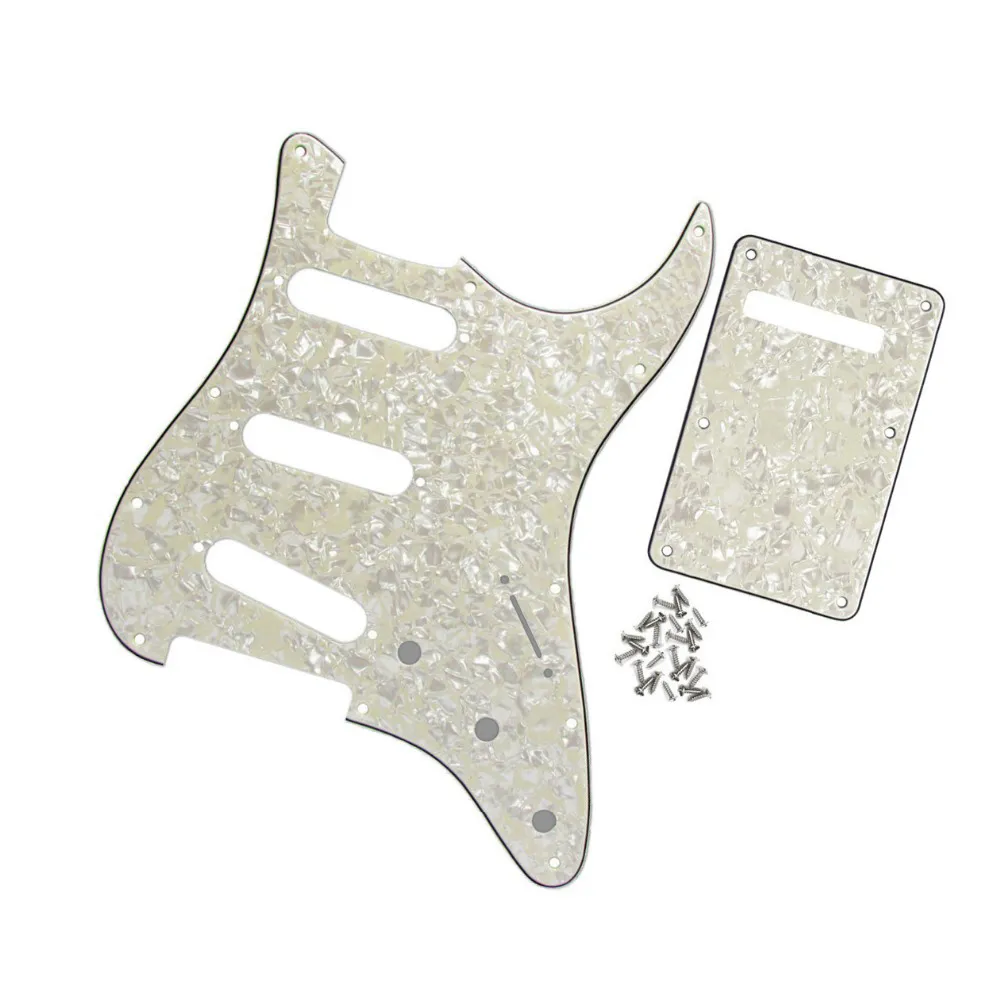 Piastra Manico Chitarra Elettrica - Argento, Con Viti, Per Strat, Tele, LP, SG - Foto 4