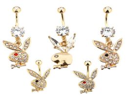 Ensemble de 5 anneaux de nombril de lapin en acier inoxydable, anneau de nombril de lapin, cadeaux pour hommes et femmes 1146001