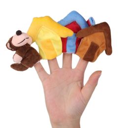 Ensemble de 8 marionnettes à doigt en velours histoire des trois petits cochons, jouet éducatif pour enfants 240314