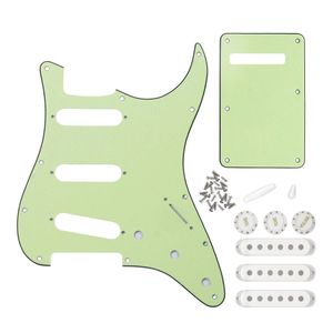 Set van Gitaar Slagplaat 11 Gaten SSS Scratch Plaat Tremolo Cavity Cover 52mm Pickup Covers Knoppen Tips Gitaar accessoires