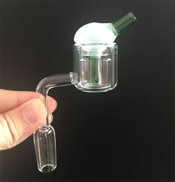 Set van thermale quartz banger nagel met dubbele emmer, matched carb cap, 10mm / 14mm / 18mm mannelijke / vrouwelijke quartz nagel, hete verkoop!