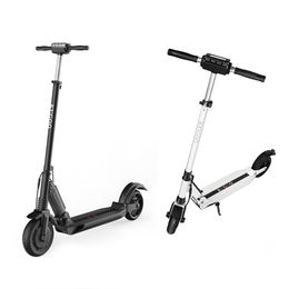 [Set van twee] Kugoo S1 Vouwen Elektrische Scooter 350W Motor LCD-scherm 3 Snelheidsmodi 8,0 inch Solid Achter Anti-Skid Tyre - Zwart + Whit