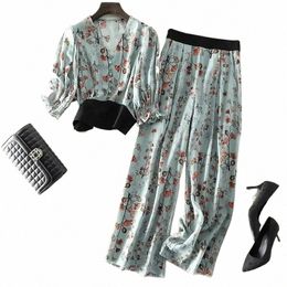 ensemble de deux pièces pour femmes printemps/été fiable et élégant à manches courtes nouvel ensemble d'été tendance et élégant B5SL #