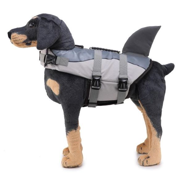 Set Maillot de bain pour chien de compagnie aide à la flottabilité réglable flotteur chiot gilet sauveteur requin animaux veste vêtements de natation maillot de bain d'été pour chiens