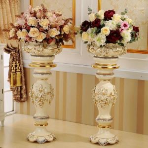 Set Rome Post European Highgrade Ceramic Floor Living Room Decoration Vase Style French Decorative Vase1