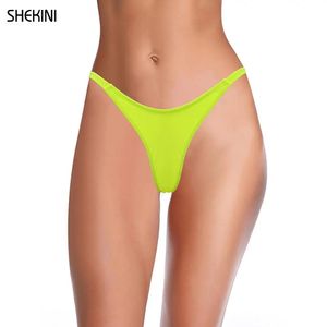 Set SHEKINI dames string hoog uitgesneden bikinibroekje brutale Braziliaanse badpak slips charmante zwembroek nieuwe zomer strandshorts