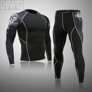 Zet ski thermisch ondergoed voor mannen mannelijke thermo kleding compressie set thermische panty's winter leggings basketbalpak snel droog