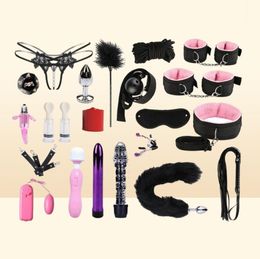 Set SM Torture Tool Products Fun Products Flirting avec des esclaves femelles sur le lit Alter Binding accessoires menottes et fouets YM096892456