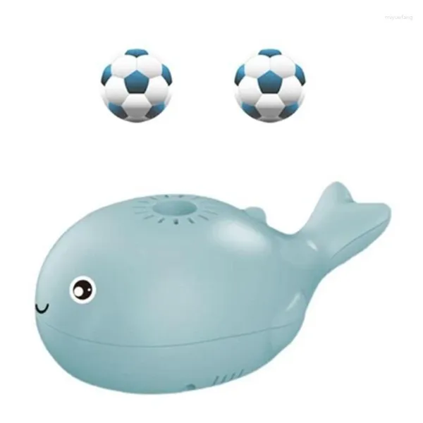 Ensemble petit ventilateur de baleine enfants créativité Suspension balle alimenté par batterie mignon Mini jouets à main sans feuilles bleu