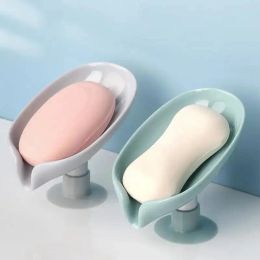 Coloque de succión Taca de jabón para la ducha de baño Soporte de jabón portátil de jabón Bandeja de esponja de plástico para accesorios de cocina de baño