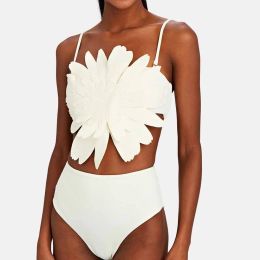 Set Swim Bikini Set Floral Tie Dye Lace Stripe Cutout Strak Triangle Micro Twee stukken Bloem Dames Bandage Tankini White Boho