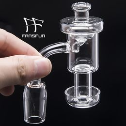 SET TERP SLURPER VAKUUM ROOK QUARTZ BANGER + CARB CAP OD 25 MM voor DAB RIGS HAADAH BONDEN 10 MM 14 MM 18 MM